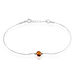 Bracelet Argent Blanc Katoucha Ambre - Bracelets fantaisie Femme | Histoire d’Or