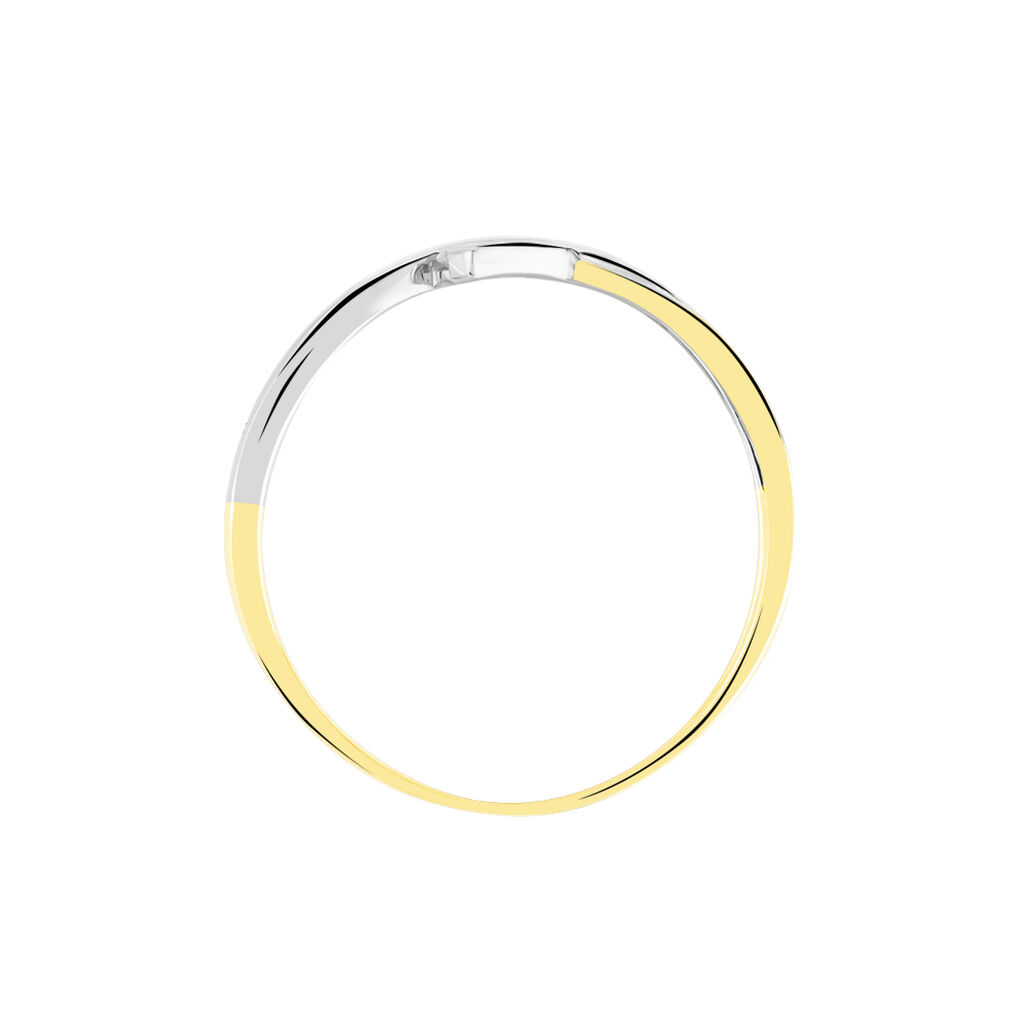 Bague Brixia Or Bicolore Diamant - Bagues avec pierre Femme | Histoire d’Or