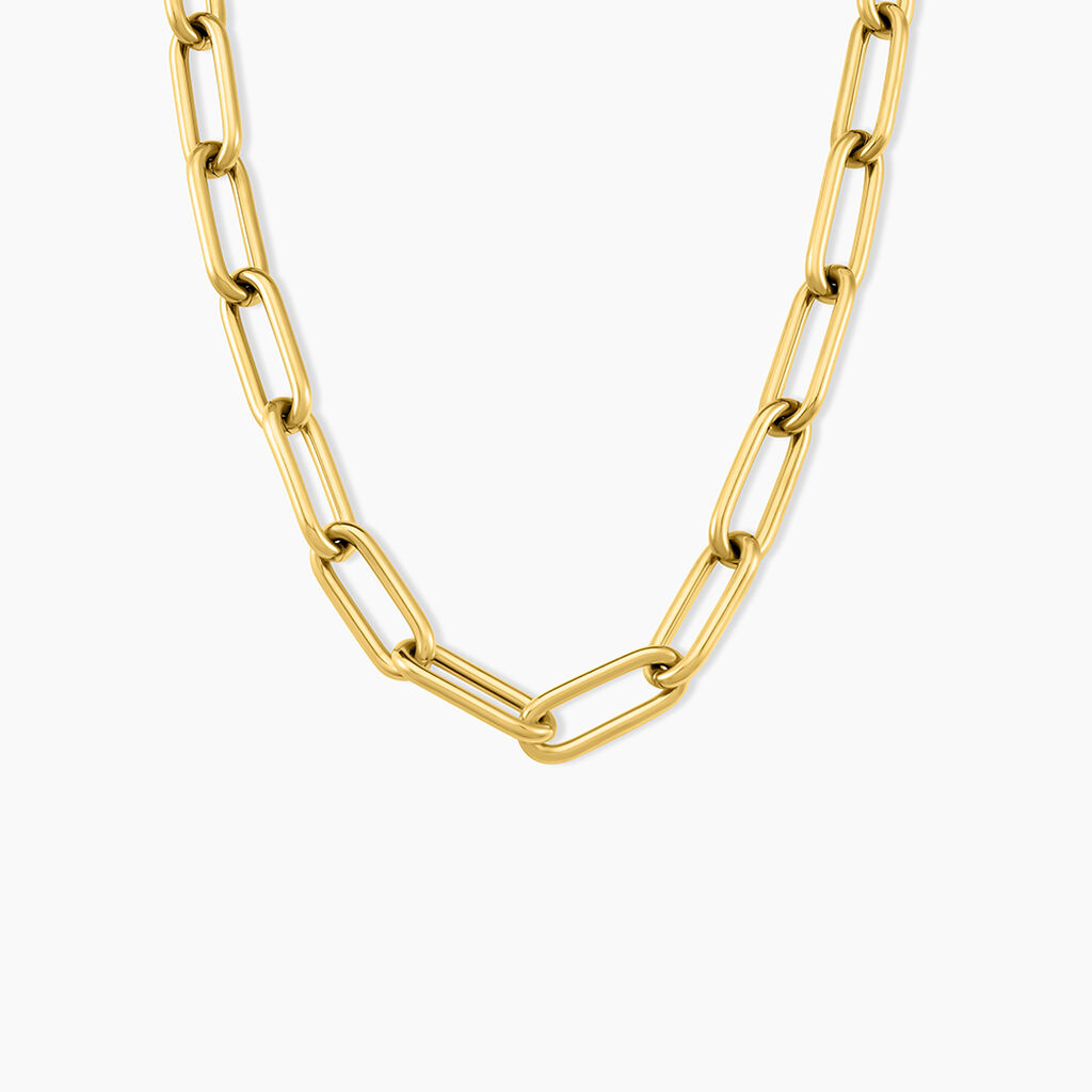 Collier Maille Urban Line Acier Doré - Chaines Femme | Histoire d’Or