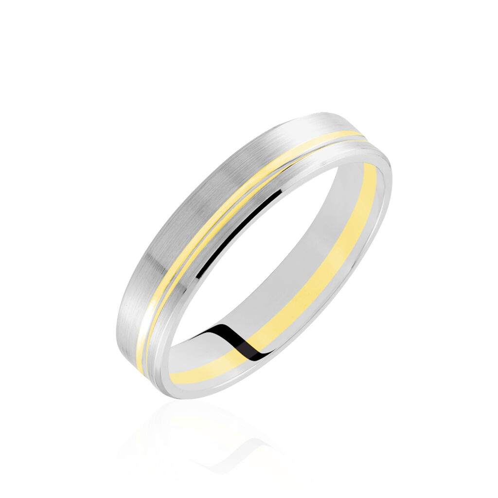 Alliance Marcio Ruban Plat Or Bicolore -  Unisex | Histoire d’Or