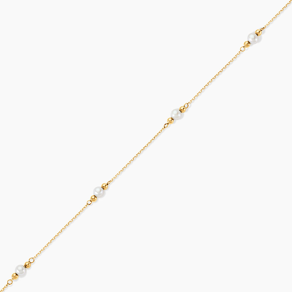 Cha&icirc;ne De Cheville Akif Or Jaune Perle De Culture - Cha&icirc;nes de cheville Femme | Histoire d&rsquo;Or