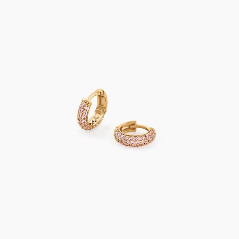 Créoles Plaqué Or Jaune Piha Oxydes De Zirconium - Boucles d'oreilles créoles Femme | Histoire d’Or
