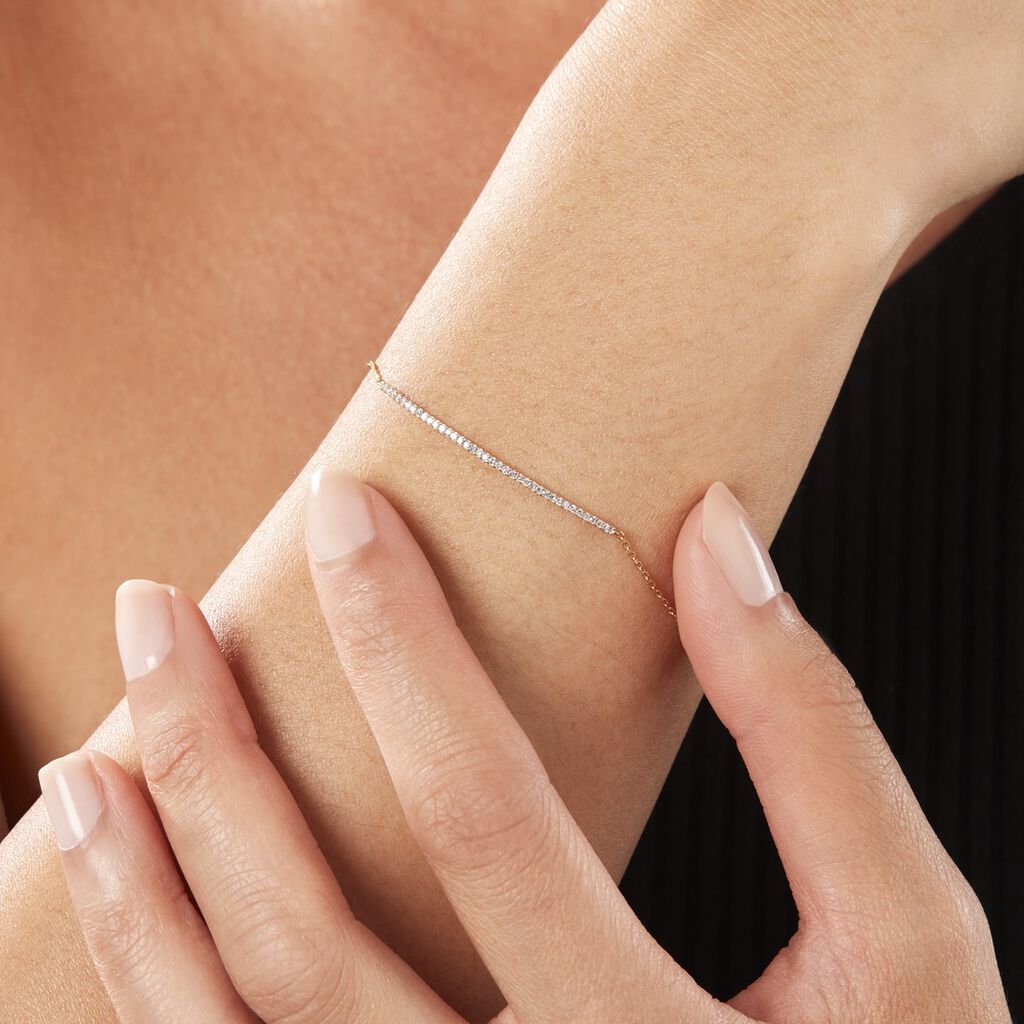 Bracelet Or Jaune Nalania Diamant - Bracelets Femme | Histoire d’Or