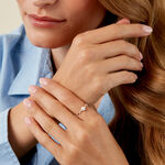 Bague Nacr&eacute;e Or Jaune Perle De Culture Oxyde De Zirconium - Bagues solitaires Femme | Histoire d&rsquo;Or