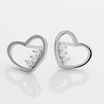 Boucles D'oreilles Puces Argent Blanc Shelan Oxydes De Zirconium - Boucles d'oreilles fantaisie Femme | Histoire d&rsquo;Or