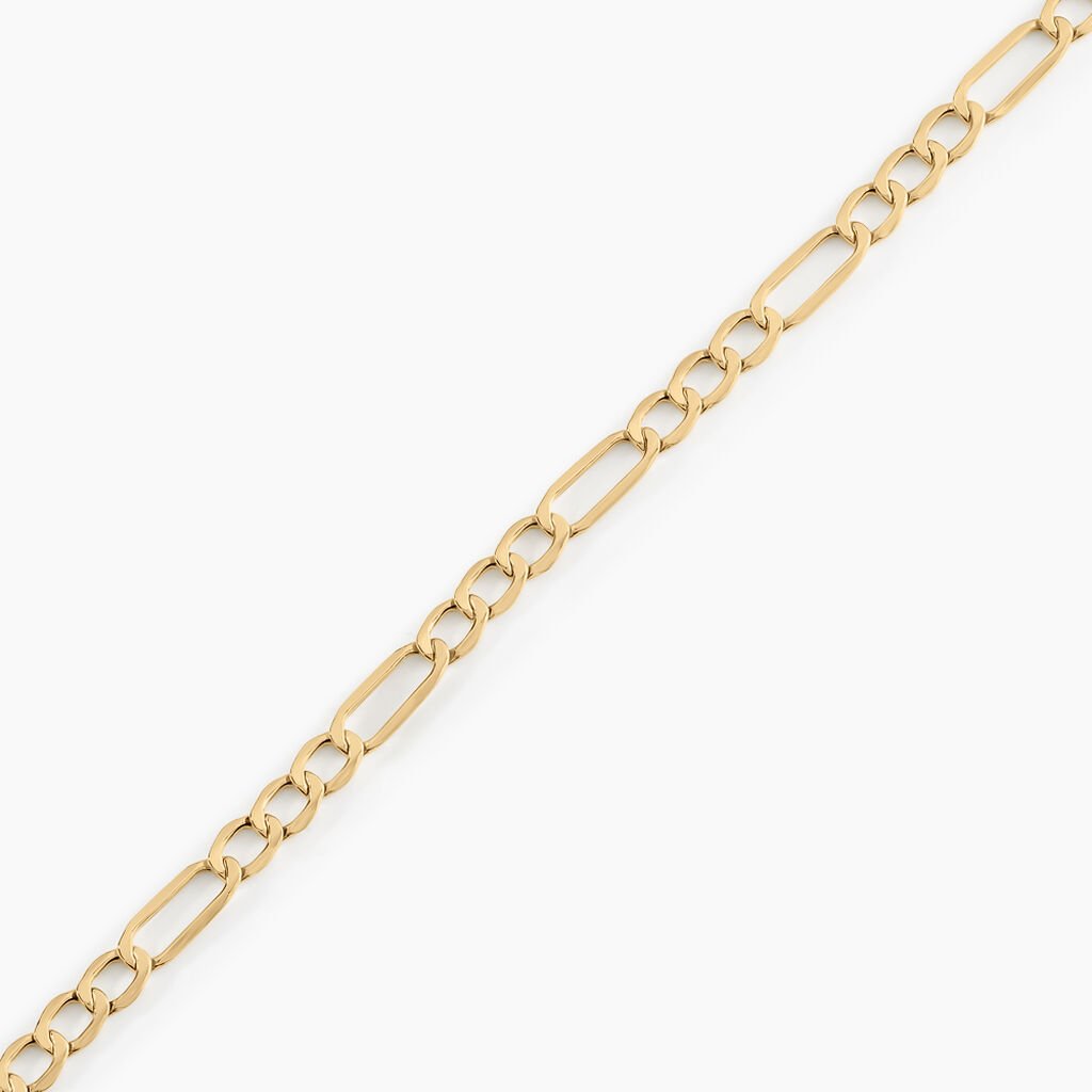 Bracelet Cameo Maille Altern&eacute;e 1/3 Or Jaune - Bracelets cha&icirc;ne Homme | Histoire d&rsquo;Or