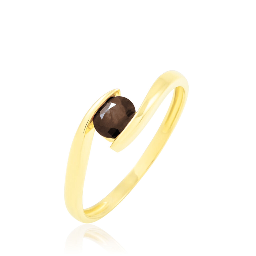 Bague Camilia Or Jaune Quartz - Bagues solitaires Femme | Histoire d&rsquo;Or