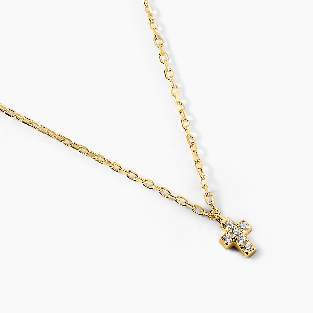 Collier Siem Argent Jaune Oxyde De Zirconium - Colliers fantaisie Femme | Histoire d&rsquo;Or