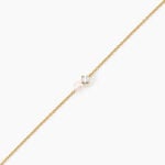 Bracelet Riita Argent Dor&eacute; A L'Or 750/1000 Perle De Culture Oxyde De Zirconium - Bracelets Femme | Histoire d&rsquo;Or