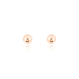 Boucles D'oreilles Puces Fidelia Boule Or Rose - Clous d'oreilles Femme | Histoire d’Or