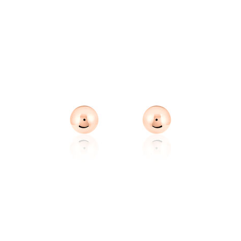 Boucles D'oreilles Puces Fidelia Boule Or Rose - Clous d'oreilles Femme | Histoire d’Or