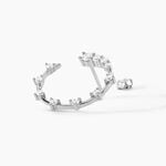Boucles D'Oreilles Puces Cascade Argent Blanc Oxyde De Zirconium - Boucles d'oreilles fantaisie Femme | Histoire d&rsquo;Or