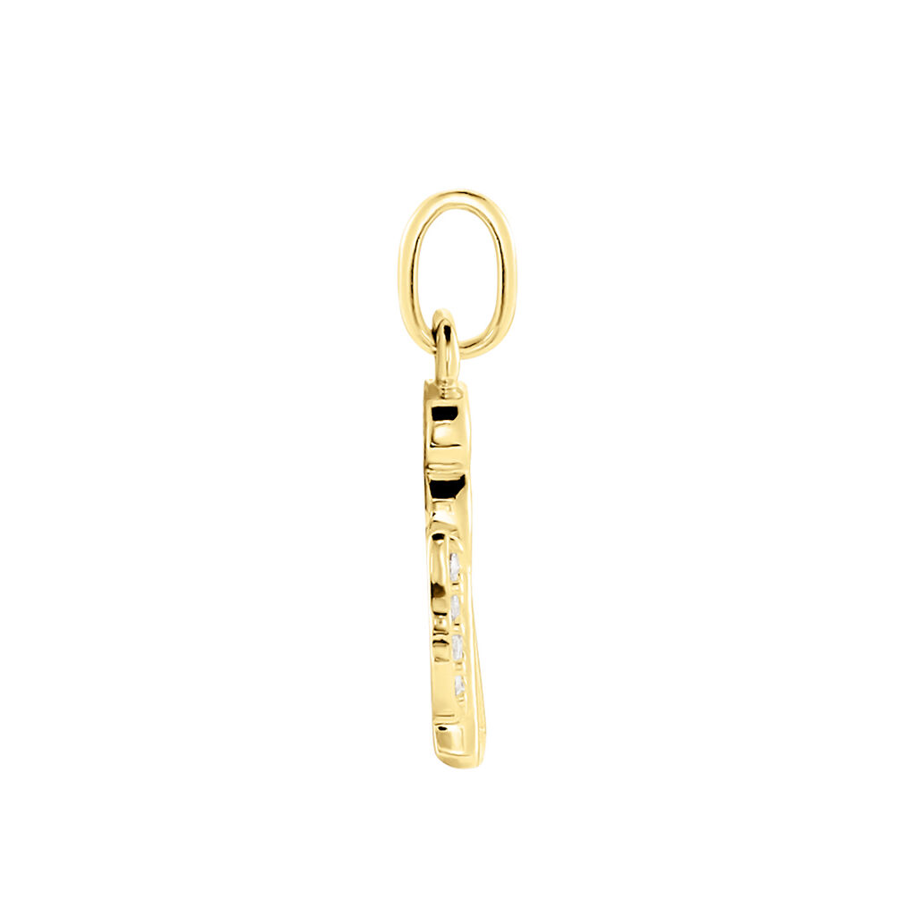 Pendentif Angel32 Or Jaune Oxyde De Zirconium - Pendentifs Baptême Famille | Histoire d’Or
