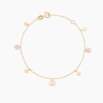 Bracelet Pampilles Color&eacute;es Or Jaune Nacre - Bracelets Femme | Histoire d&rsquo;Or