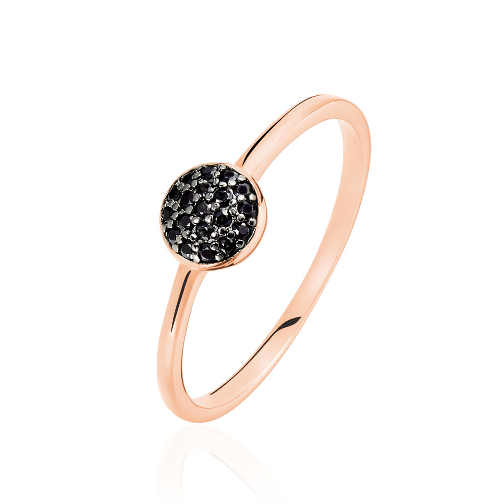 Bagues Rose Couleur Pierre Noire Histoire d Or