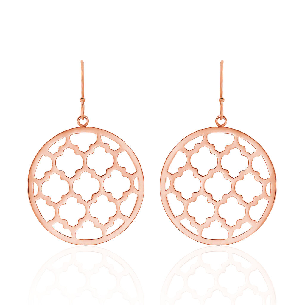 Boucles D'oreilles Pendantes Nevenka Acier Rose - Boucles d'oreilles fantaisie Femme | Histoire d’Or