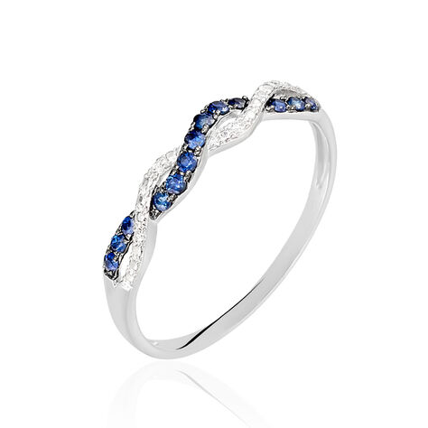 Bague Sofia Or Blanc Saphir Et Diamant - Bagues avec pierre Femme | Histoire d’Or