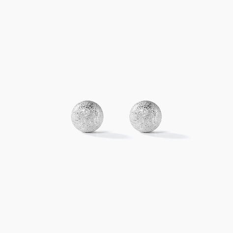 Boucles D'oreilles Puces Ayana Argent Blanc - Boucles d'oreilles fantaisie Femme | Histoire d’Or