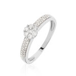 Bague Praya Or Blanc Diamant - Bijoux Femme | Histoire d&rsquo;Or