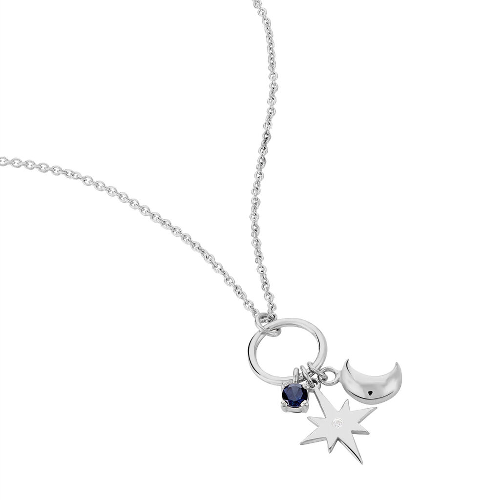 Collier Evyna Argent Blanc Oxyde De Zirconium - Colliers Etoile Femme | Histoire d’Or