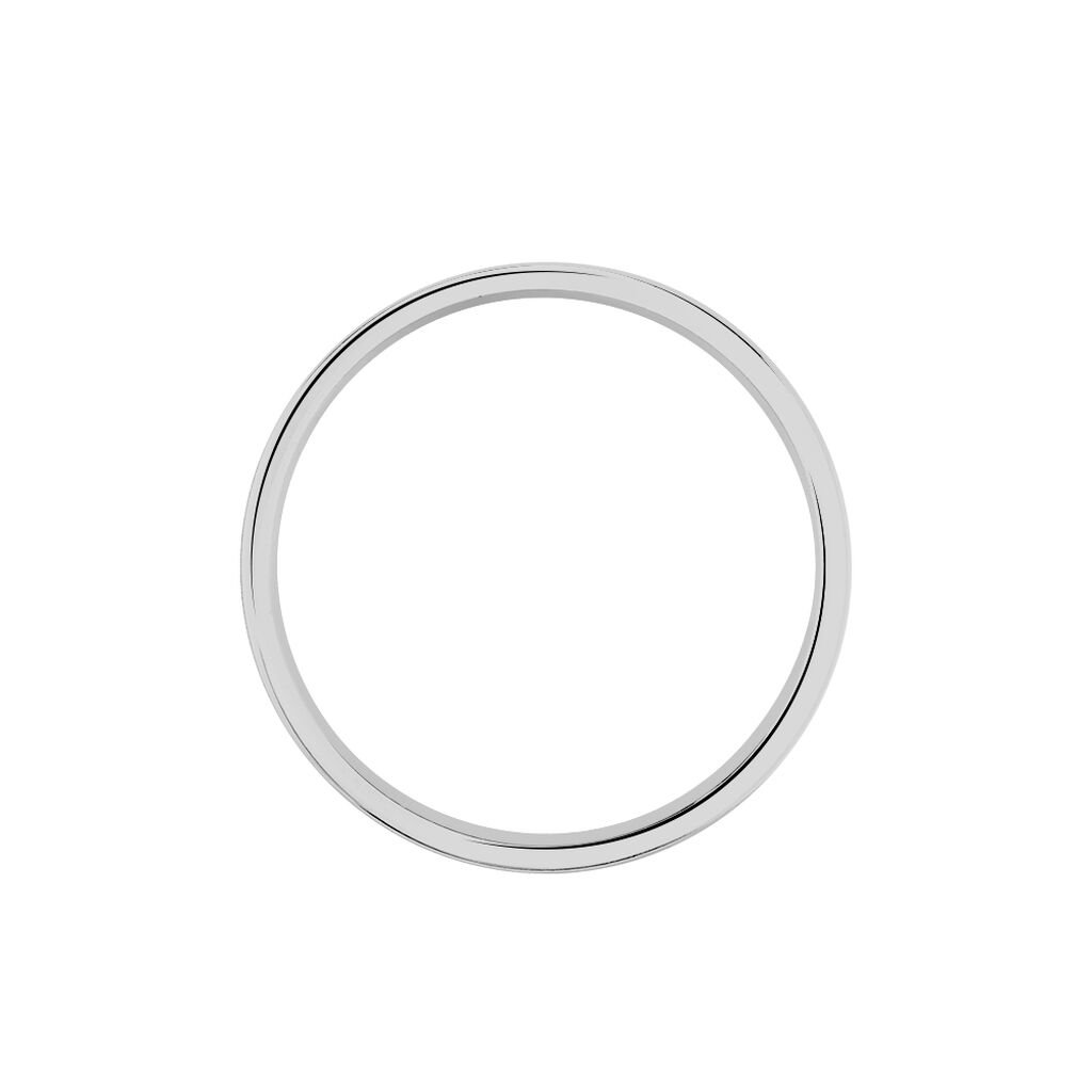 Alliance Naudin Ruban Plat Or Blanc - Alliances Unisex | Histoire d’Or