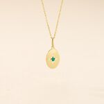 Pendentif Melchior Or Jaune Emeraude - Pendentifs Femme | Histoire d&rsquo;Or