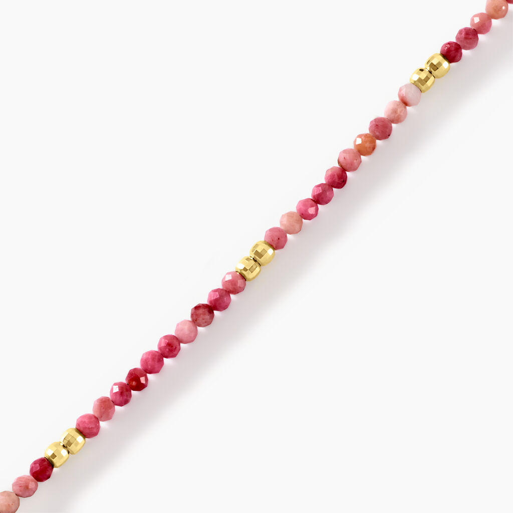 Bracelet Cyclades Argent Jaune Rhodonite - Bracelets Femme | Histoire d&rsquo;Or
