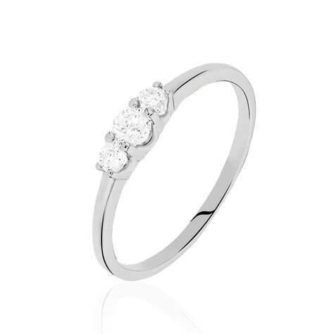 Bague Sabine Or Blanc Diamant - Bagues avec pierre Femme | Histoire d’Or
