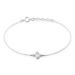 Bracelet Argent Blanc Afonso Oxyde De Zirconium - Bracelets Femme | Histoire d&rsquo;Or