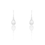 Boucles D'oreilles Pendantes Perce-neige Argent  Oxyde De Zirconium - Boucles d'oreilles fantaisie Femme | Histoire d&rsquo;Or