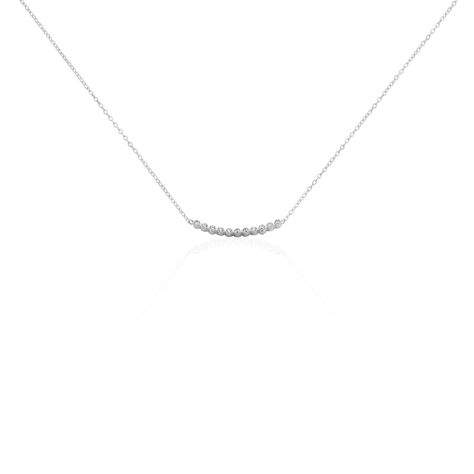 Collier Genoveva Argent Blanc Oxyde De Zirconium - Colliers fantaisie Femme | Histoire d’Or