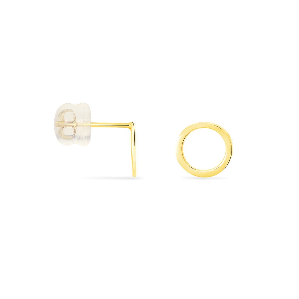 Boucles D'oreilles Puces Berangere Cercle Or Jaune - Clous d'oreilles Femme | Histoire d’Or