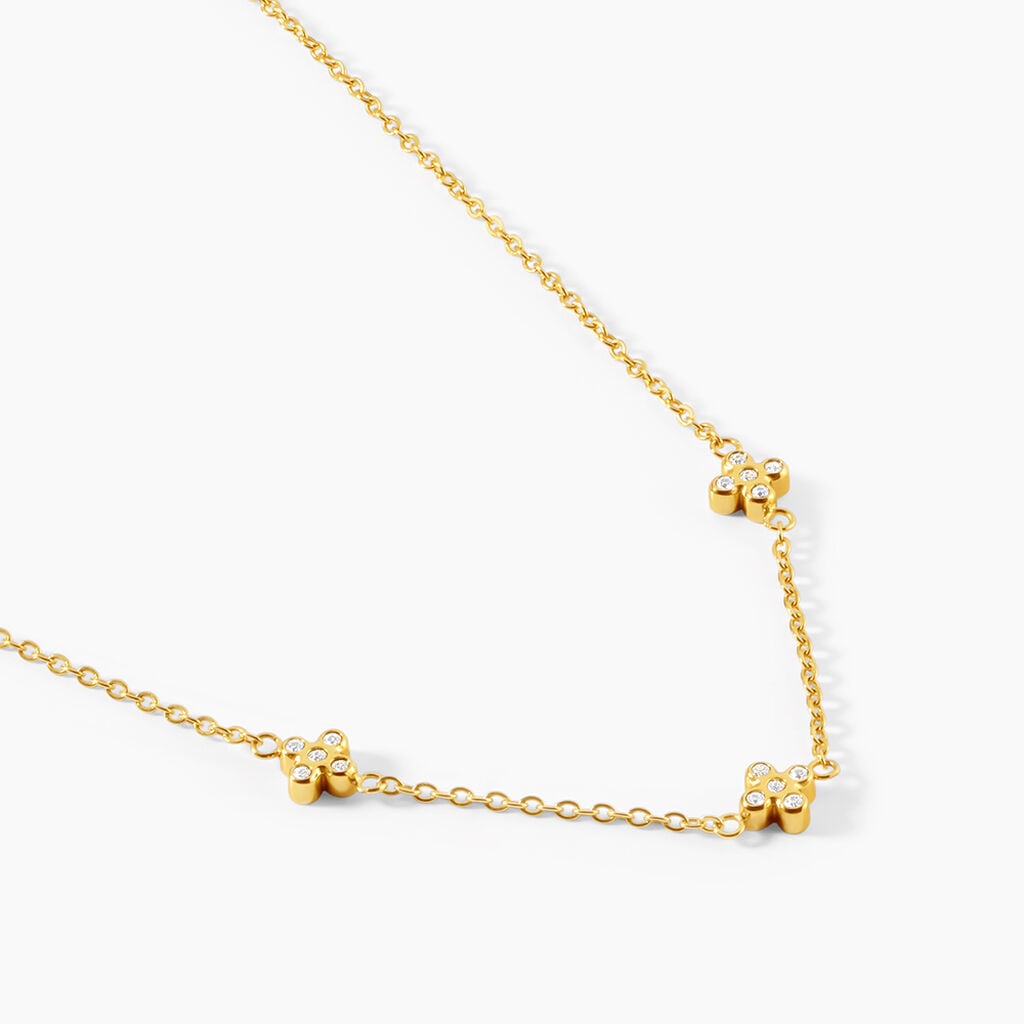 Collier Genny Acier Jaune Cristal - Colliers fantaisie Femme | Histoire d&rsquo;Or