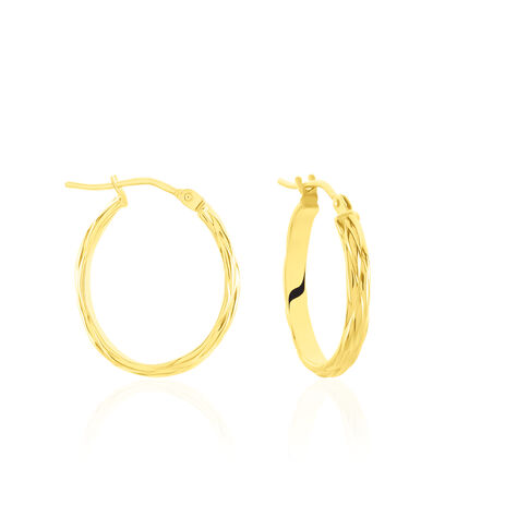 Créoles Ananas Or Jaune - Boucles d'oreilles créoles Femme | Histoire d’Or