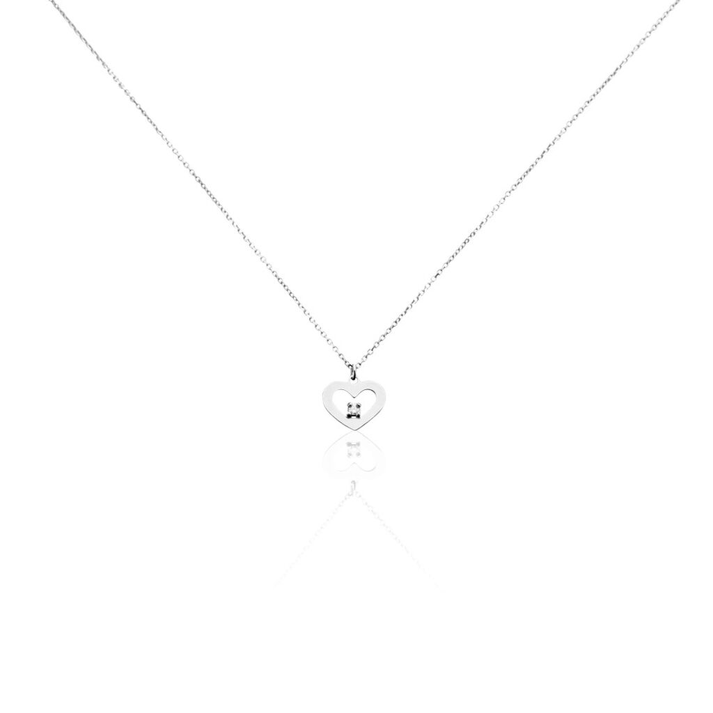 Collier Sweet Heart Or Blanc Diamant - Colliers Femme | Histoire d’Or