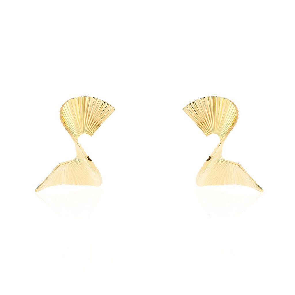 boucles d'oreilles pendantes scarlett acier jaune