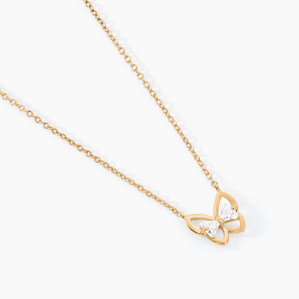 Collier Jelissa Plaqu&eacute; Or Jaune Oxyde De Zirconium - Colliers fantaisie Femme | Histoire d&rsquo;Or