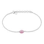 Bracelet Evren Argent Blanc Quartz Rose - Bracelets Femme | Histoire d&rsquo;Or