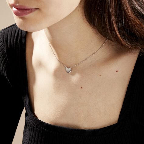 Collier Argent Blanc Careen - Colliers Coeur Femme | Histoire d’Or