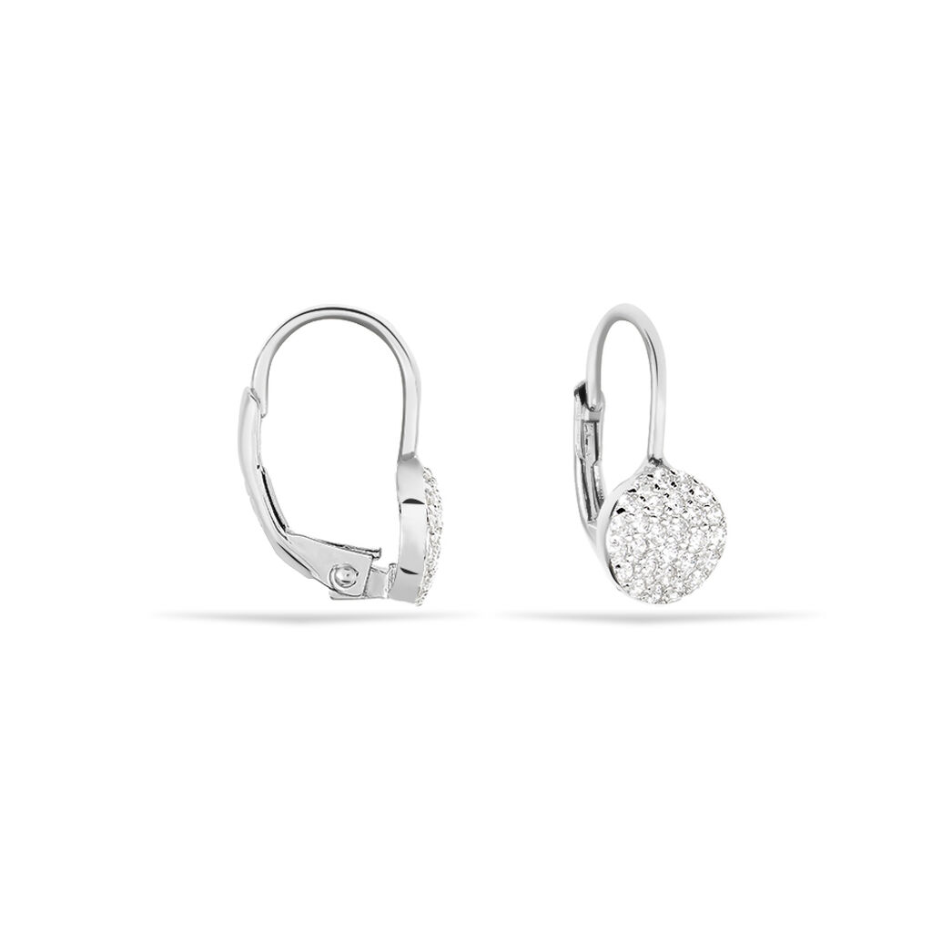 Boucles D'oreilles Pendantes Fantine Argent Blanc Oxyde De Zirconium - Boucles d'oreilles fantaisie Femme | Histoire d’Or