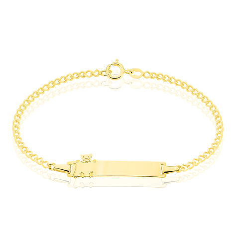 Bracelet Identité Etheline Maille Gourmette Or Jaune - Bracelets Communion Enfant | Histoire d’Or