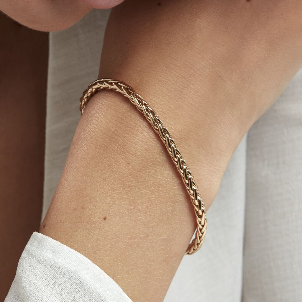 Bracelet Plaque Or Jaune Avelyne - Bracelets chaîne Femme | Histoire d’Or