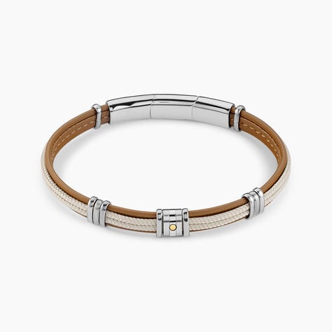 Bracelet Cuir De Vache Marron - Bracelets cordon Homme | Histoire d&rsquo;Or
