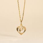 Pendentif Eudocie Coeur Lettre Or Jaune - Pendentifs Famille | Histoire d&rsquo;Or