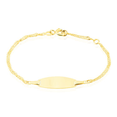 Bracelet Identite Bebe Or Jaune Ericka