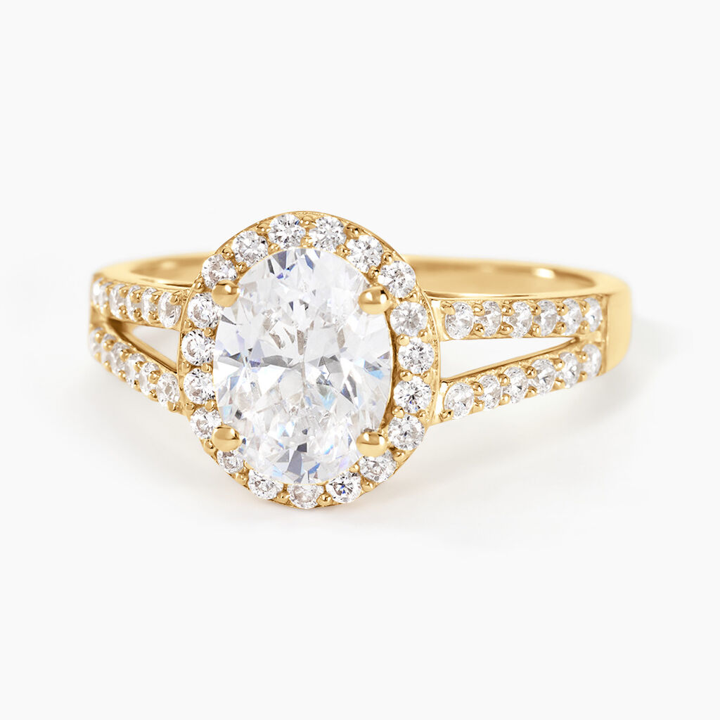 Bague Or Jaune Arjun Oxydes De Zirconium - Bagues solitaires Femme | Histoire d’Or