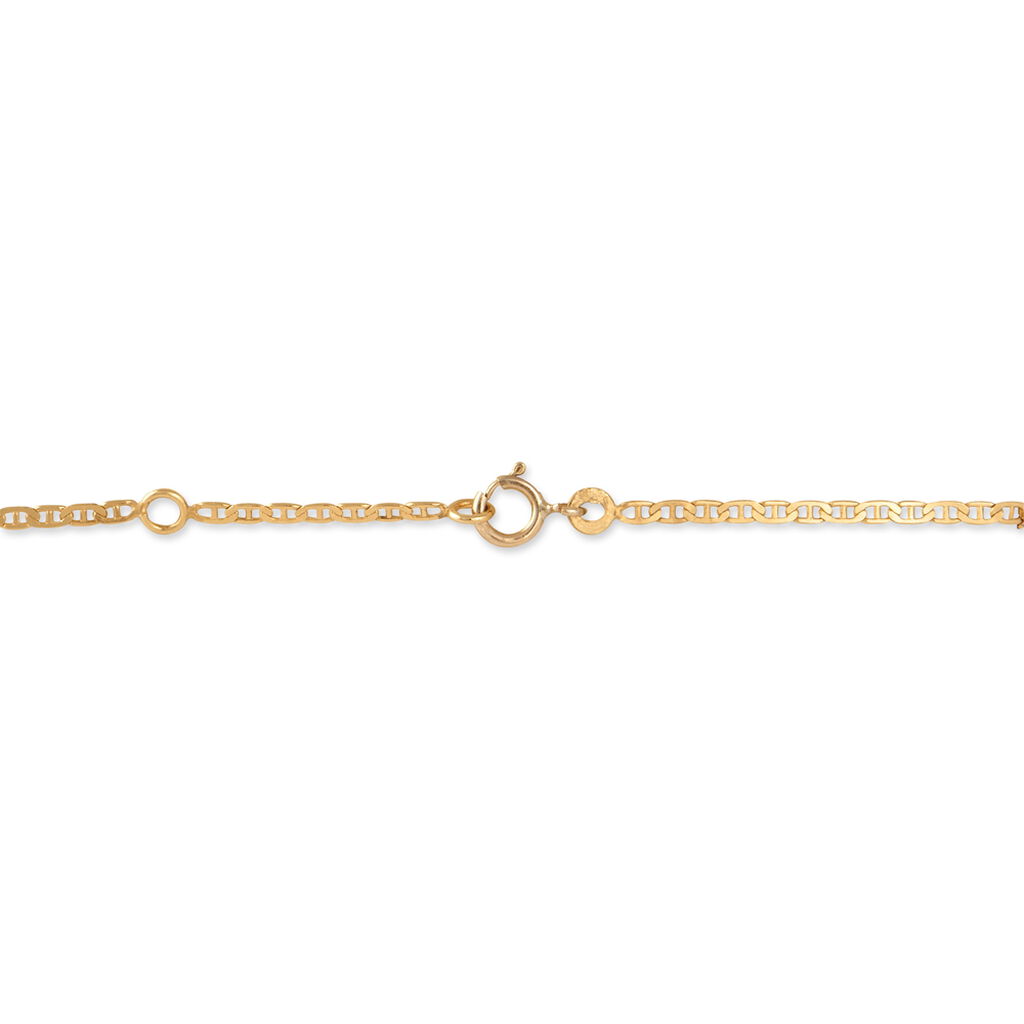 Bracelet Identité Fanelia Maille Marine Or Jaune - Bracelets Communion Enfant | Histoire d’Or