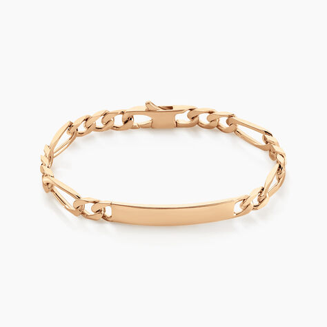 Bracelet Identit&eacute; Bixente Plaqu&eacute; Or Jaune - Gourmettes Homme | Histoire d&rsquo;Or