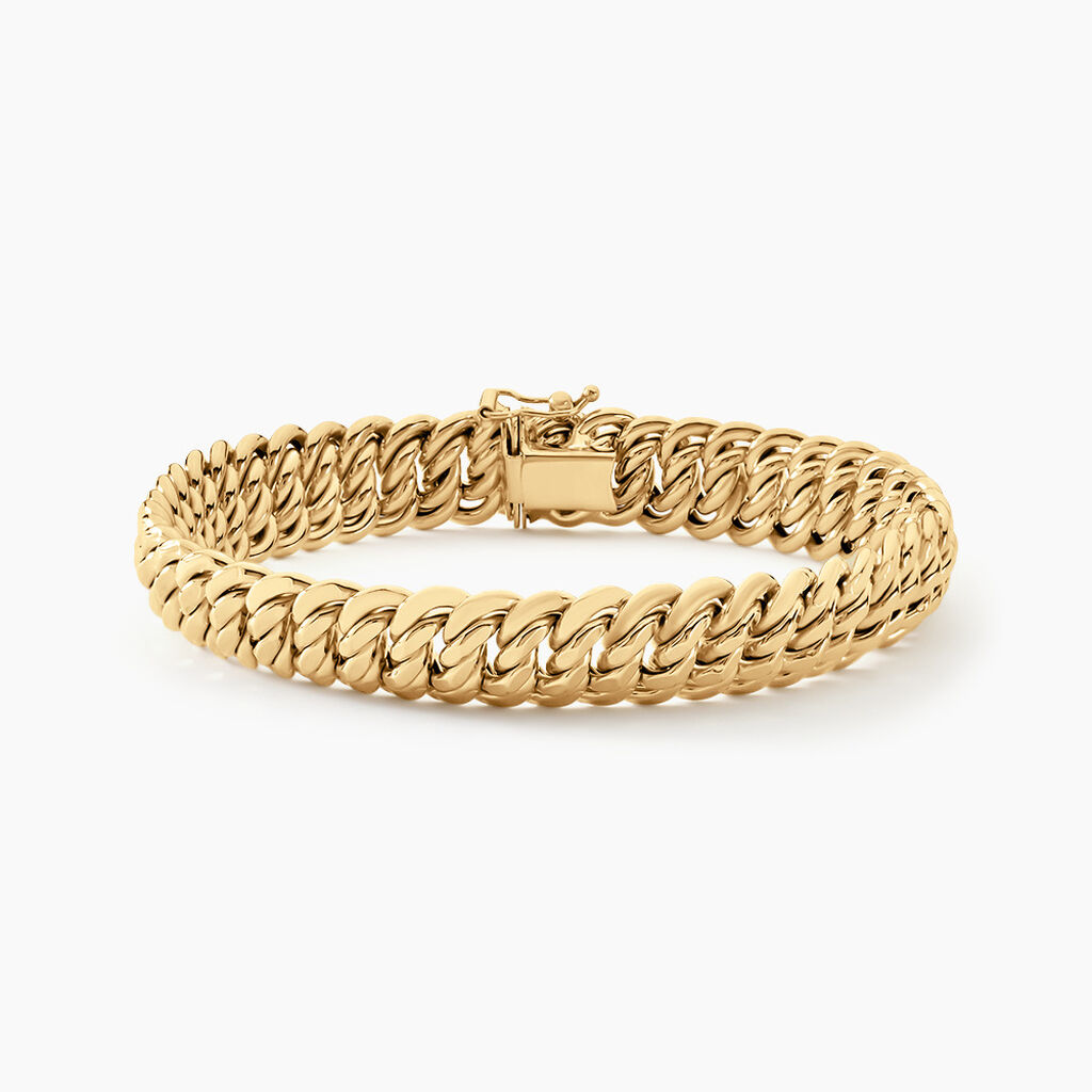 Bracelet Jimmy Maille Americaine Or Jaune - Bracelets cha&icirc;ne Femme | Histoire d&rsquo;Or