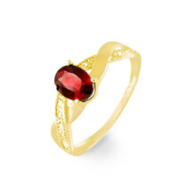 Bague Candice Or Jaune Grenat